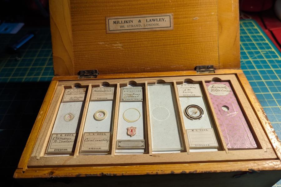 Vintage slide boxes
